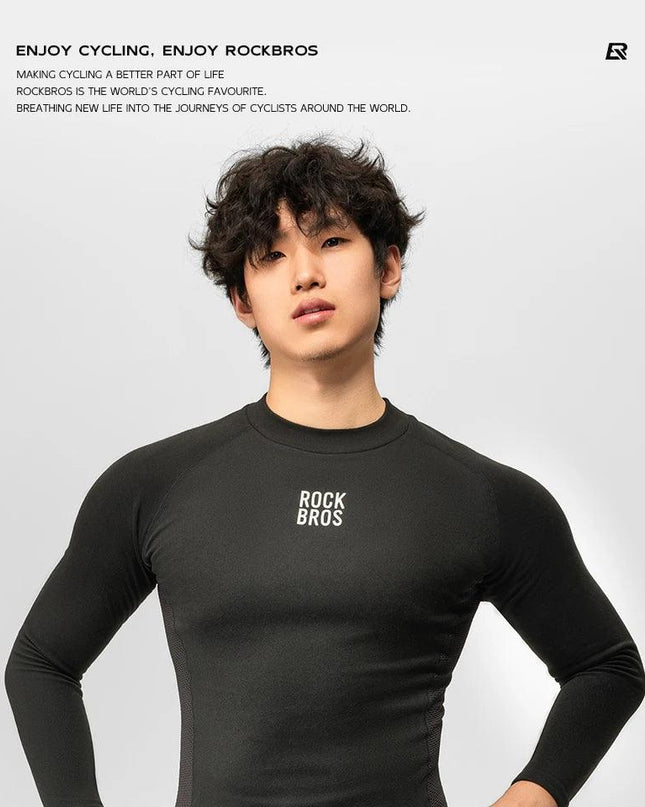 ROCKBROS Winter Cycling Underwear Warm Breathable Moisture Wicking First Layer Bicycle Clothing for Men Cycling Base Layer Sport