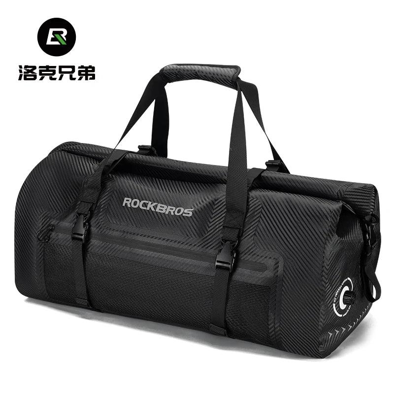 ROCKBROS Waterproof Motorcycle Pannier PVC 20L-60L Tail Bag Travel  Rear Seat Luggage Bag Multiple Carry Motorcycle AccessorIes