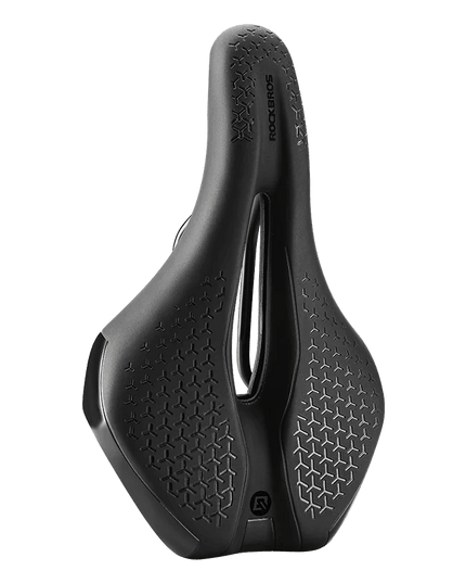 ROCKBROS Bicycle Saddle Hollow Breathable Shockproof Cycling Seat PU Non-Slip Leather Cushion Lightweight MTB Road Bike Saddle