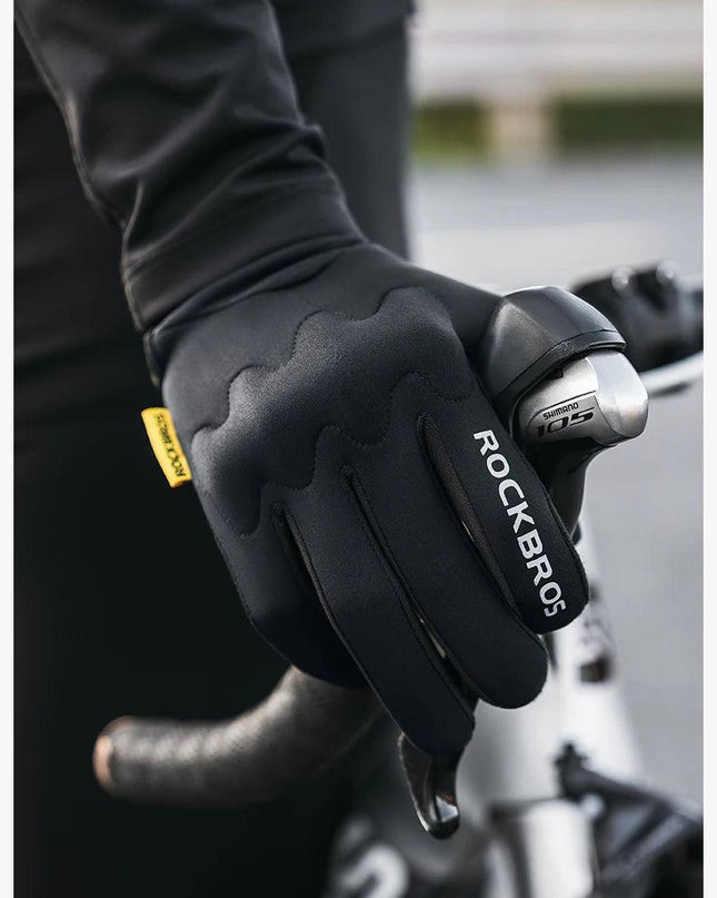 ROCKBROS Winter Gloves Touch screen Windproof Bike Cycling Gloves Full Finger Ski Non-Slip Warm Sports Motorcycle Hiking Gloves