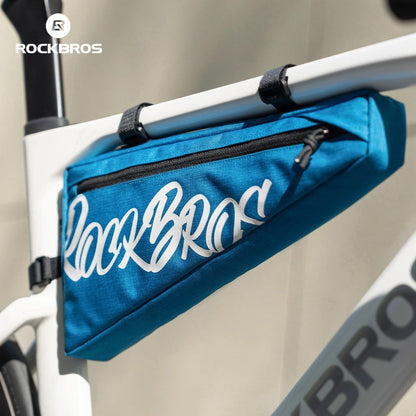 ROCKBROS Cycling Triangle Top Tube Bag Lightweight Bike Frame Pack for Tools and Accessories 1.9L large Capacity Triangle Bag