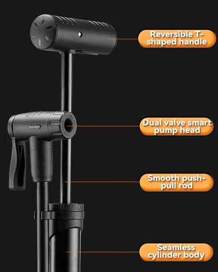 ROCKBROS Bicycle Pump 120 PSI Riding Portable Mini Bike Pump FV/AV Handheld/Vertical Inflation Modes Inflator Cycling Accesories