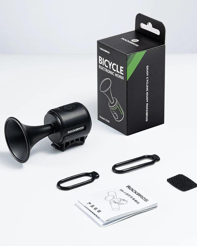 ROCKBROS Bike Bell Electronic Loud Horn ABS 120db Safety Electric Bell IPX4 Speaker Alarm Ring Bicycle Handlebar Warning Bell