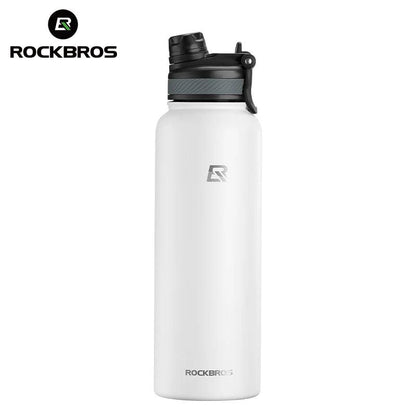 ROCKBROS 1L Thermal Water Bottle Sports Water Bottle Non Slip 304 Stainless Steel Cold And Hot Thermo Cup Cycling Hiking Equip