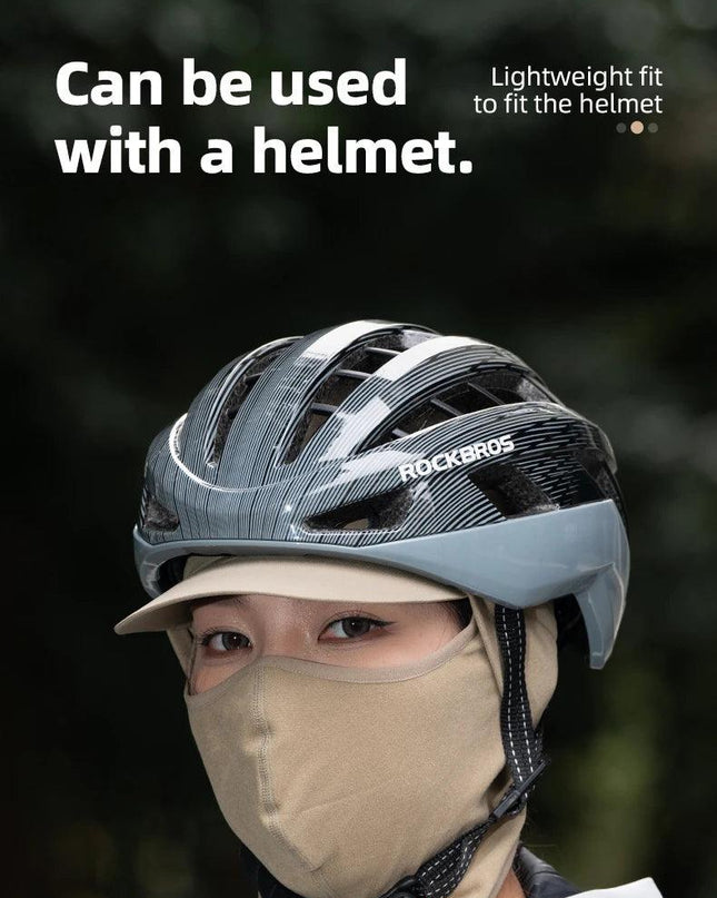 ROCKBROS Winter Cycling Mask and Hat 2 In 1 Fleece Thermal Keep Warm Ear Protection Outdoor Balaclava All Face Mask Men Women