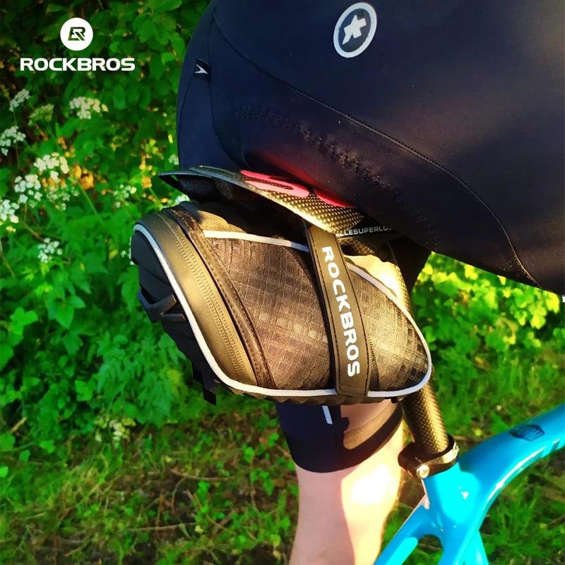 ROCKBROS Bike Bag 3D Shell Rainproof Saddle Bag Reflective Bicycle Bag Shockproof Cycling Rear Seatpost Bag MTB Bike Accessories