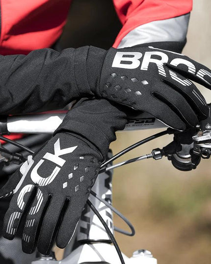 ROCKBROS Bike Glove Winter Warm Windproof Gloves Fleece Long Finger Touch screen Gloves Outdoor Sports Running Riding Mittens