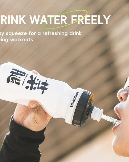 ROCKBROS Sports Water Bottle 600ml Leak-proof  PP5 Food-grade Material Sports Bottle Bicycle Lockable Cycling Water Kettle