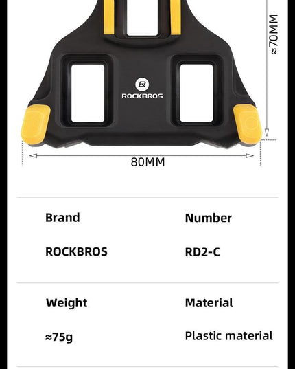 ROCKBROS Road Bike Pedal Cleat for SPD-SL SH11 SH10 SH12 Lock Pedal Shoes Cleats Bike Pedal Anti-Slip Road Bike Parts