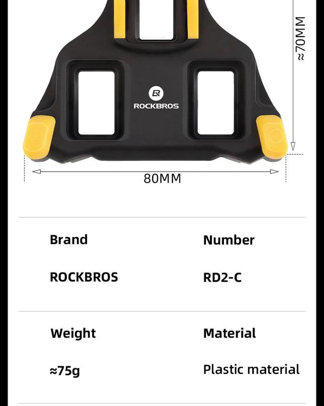 ROCKBROS Road Bike Pedal Cleat for SPD-SL SH11 SH10 SH12 Lock Pedal Shoes Cleats Bike Pedal Anti-Slip Road Bike Parts