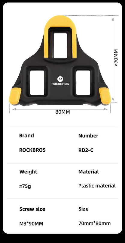 ROCKBROS Road Bike Pedal Cleat for SPD-SL SH11 SH10 SH12 Lock Pedal Shoes Cleats Bike Pedal Anti-Slip Road Bike Parts