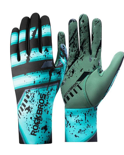 ROCKBROS Winter Cycling Gloves Ski Gloves Breathable Warmer MTB Bike Gloves Outdoor Motorcycle Riding Windproof Anti-slip Gloves