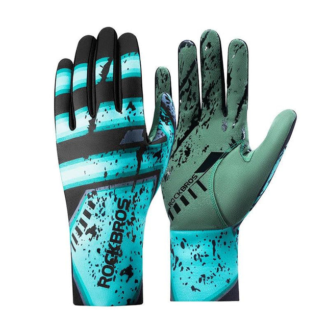 ROCKBROS Winter Cycling Gloves Ski Gloves Breathable Warmer MTB Bike Gloves Outdoor Motorcycle Riding Windproof Anti-slip Gloves
