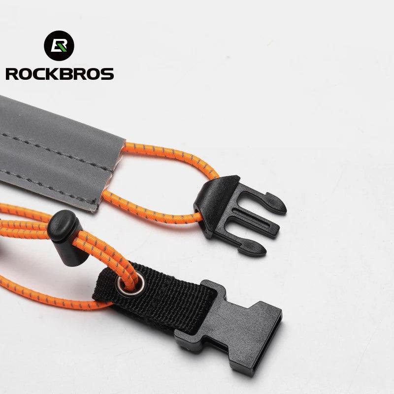 ROCKBROS Bicycle Leg Strap Safety Reflective Outdoor Bicycle Ankle Leg Band Portable Sports Camping Harnesses Cycling Equipment