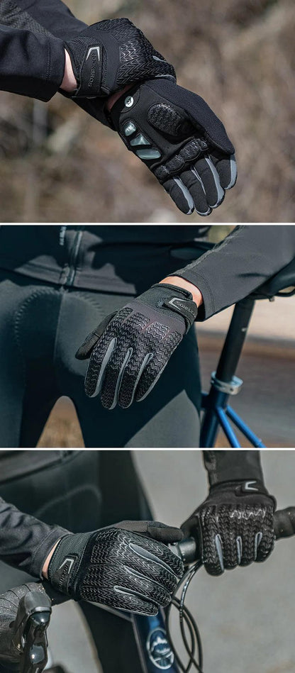 ROCKBROS Windproof Cycling Gloves Touch Screen Riding MTB Bike Bicycle Gloves Thermal Warm Motorcycle Winter Autumn Bike Gloves