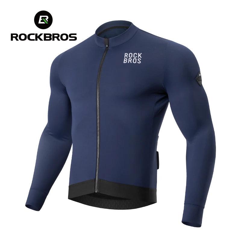 ROCKBROS Winter Cycling Jacket Fleece Warm Winter Thickened Long Sleeved Trousers Suit Cycling Outdoor Sportswear Ciclismo