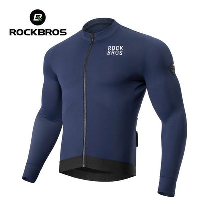 ROCKBROS Winter Cycling Jacket Fleece Warm Winter Thickened Long Sleeved Trousers Suit Cycling Outdoor Sportswear Ciclismo