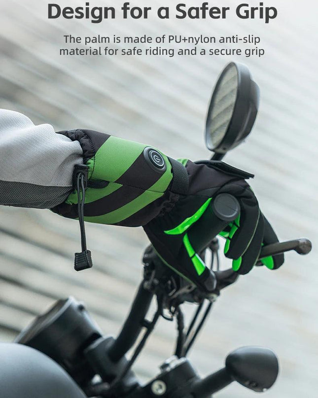 ROCKBROS Heat Skiing Gloves Electric Heated Gloves Winter Thermal Gloves Snowboard Cycling Motorcycle Bicycle Ski Outdoor Glove