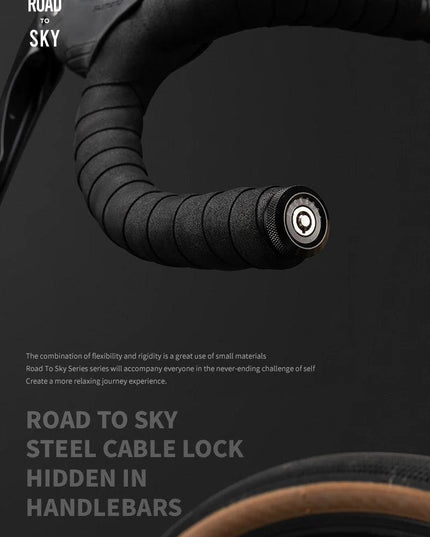 ROCKBROS ROAD TO SKY Concealed Handle Cable Lock Portable Anti-Theft Steel Bicycle Security Lock Equipment Bike Accessories