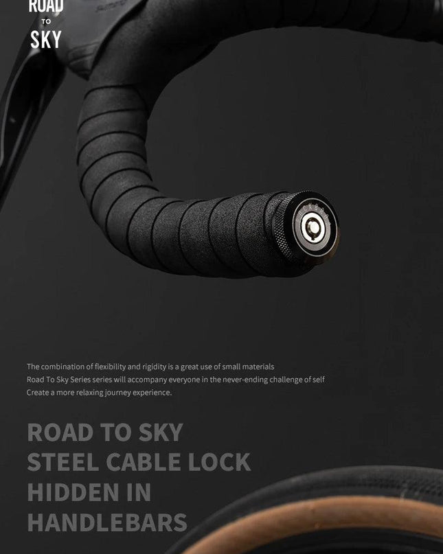ROCKBROS ROAD TO SKY Concealed Handle Cable Lock Portable Anti-Theft Steel Bicycle Security Lock Equipment Bike Accessories