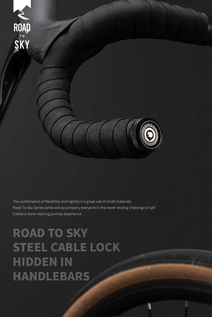 ROCKBROS ROAD TO SKY Concealed Handle Cable Lock Portable Anti-Theft Steel Bicycle Security Lock Equipment Bike Accessories