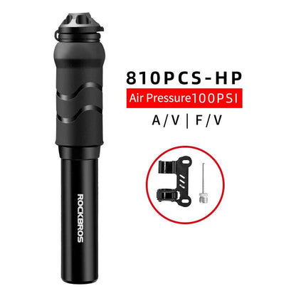 ROCKBROS Bicycle Pump 100PSI/110PSI Bike Pump Hand Mini Tire Air Inflator Portable Ultralight High-Pressure Pump Accessories