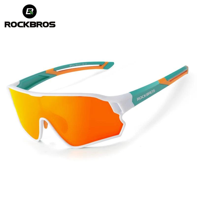 ROCKBROS Child Photochromic Polarized Sunglasses Bicycle Eyewear UV400 Kids Bike Goggles Protection Classic Windproof Glasses