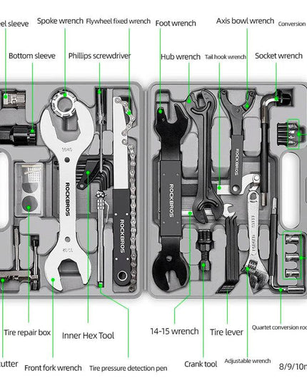 ROCKBROS Bicycle Tools Sets Box Cycling Tools Professional Bike Multifunction Bicycle Repair Tools Key Set Cycling Tools