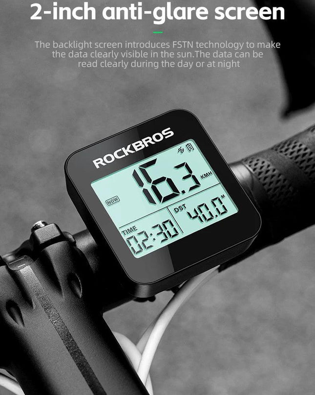 ROCKBROS Bike Computer GPS Speedometer Road Bike MTB Waterproof Automatic Digital Stopwatch Cycling Odometer Cycling Computer