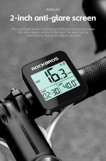 ROCKBROS Bike Computer GPS Speedometer Road Bike MTB Waterproof Automatic Digital Stopwatch Cycling Odometer Cycling Computer