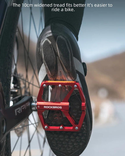 ROCKBROS Bicycle Pedals Save Effort Aluminum Alloy Anti-slip MTB Road Mountain Reflective Bearing Cycling Pedals Bike Accessory