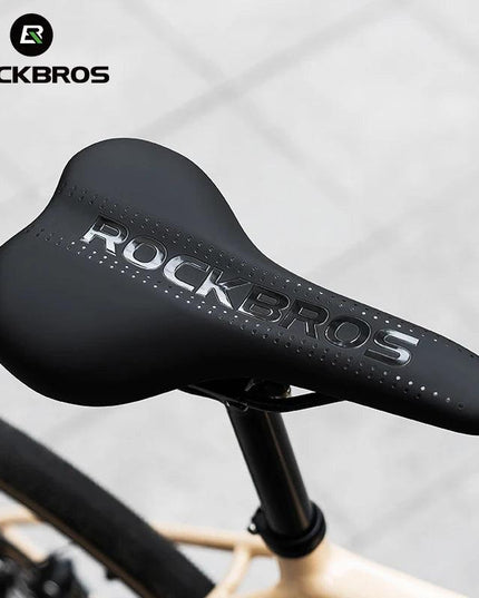 ROCKBROS Bicycle Saddle Comfortable Cycling Cushion Shock Absorption Wear-Resistant Bike Saddle PU Leather Breathable Cushion