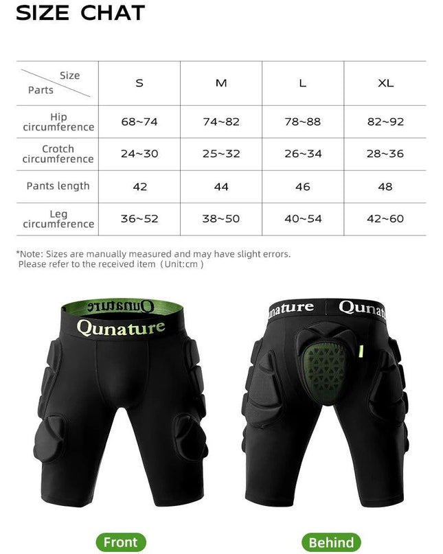 Qunature EVA Padded Ski Hip Protection Pad Safety Ski Hip Protector Snowboard Sports Hip Protective Gear Shock-absorbing