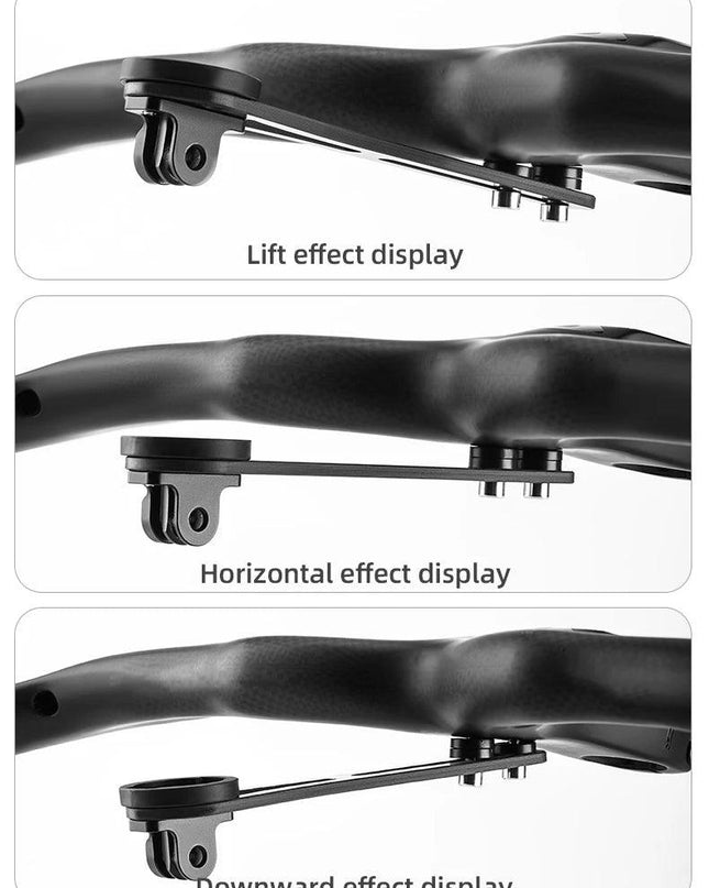 ROCKBROS Bike Computer Holder Carbon fiber For Garmin Bryton GoPro Camera Light Stand Cycling Computer Mount Extension Bracket