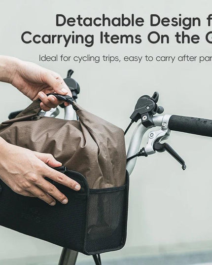 ROCKBROS Bike Front Frame Bag 5.5L Large Capacity Adjustable Handlebar Bag Portable Shoulder Bag Reflective Cycling Packing