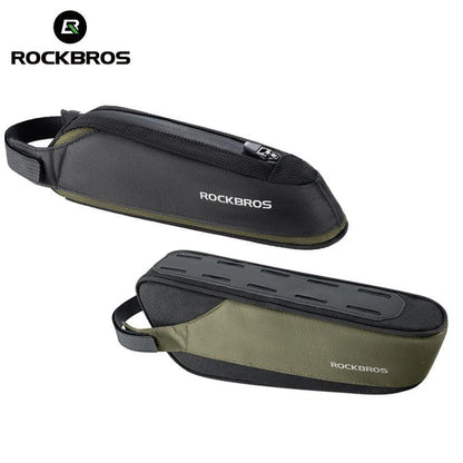 ROCKBROS Bike Bag Portable Bike Top Tube Frame Bag Nylon MTB Road Phone Tool Bag Reflective Ultralight Bicycle Pannier Accessory