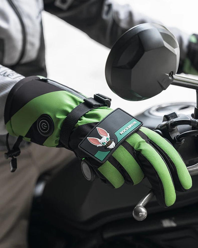 ROCKBROS Heat Skiing Gloves Electric Heated Gloves Winter Thermal Gloves Snowboard Cycling Motorcycle Bicycle Ski Outdoor Glove