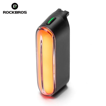 ROCKBROS Magnetic Bike Tail Light Type-C 7 modes Rechargeable LED Bicycle Rear Light for Night Riding Intelligent Brake Sensor