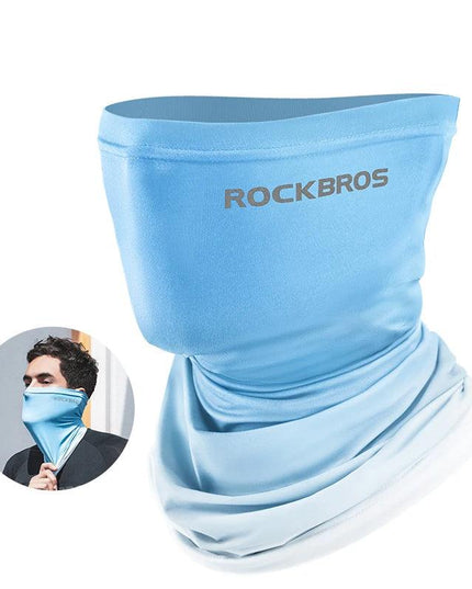ROCKBROS Summer Face Scarf Neck Sun Protection Silk Cycling Headwear Motorcycle Scooter MTB Road Cycling Mask Breathable Bandana