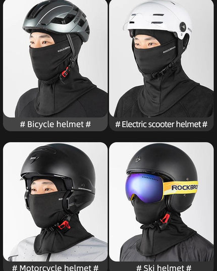 ROCKBROS Winter Face Mask Breathable Ski Cycling Scarf Running Training Balaclava Outdoor Sports Warm Winderproof Bike Equipment