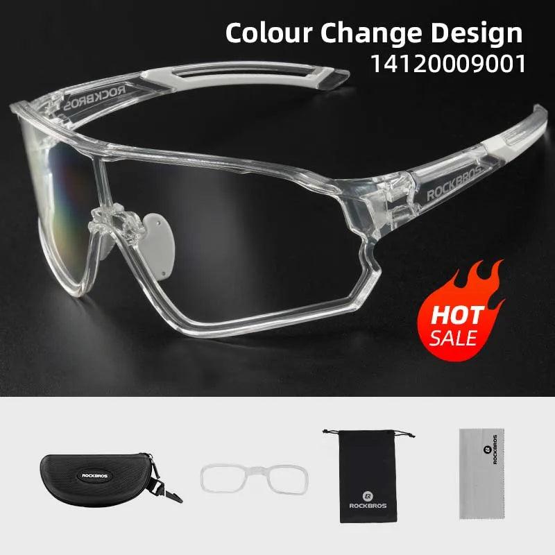 ROCKBROS Cycling Glasses Photochromic MTB Road Bike Glasses UV400 Protection Sunglasses Ultra-light Sport Safe Eyewear Equipment