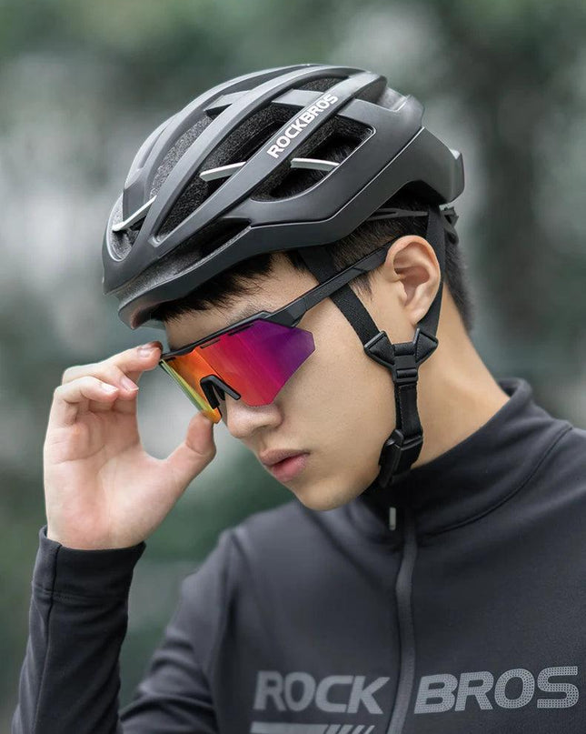 ROCKBROS Bike Glasses Polarized Men Women Bicycle Glasses 4Lens MTB Road Cycling Eyewear Glasses With Myopia Frame Sunglasses