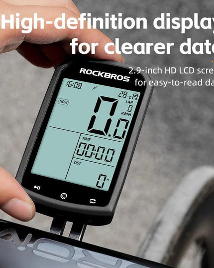 ROCKBROS  Bicycle Computer GPS 5.0 ANT Bluetooth Waterproof Wireless Cyclocomputer Speedometer Bike Stopwatch Bike Accessories