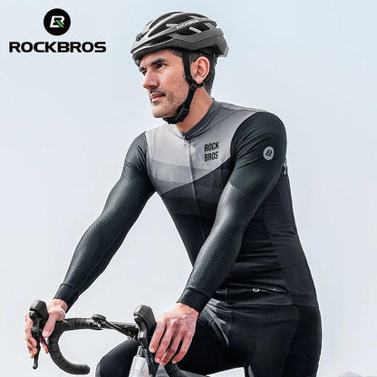 ROCKBROS Summer Cycling Jersey Quick Dry Long Sleeves Bicycle Shirt MTB Road Anti-UV Breathable Ciclismo Motor Bike Clothes