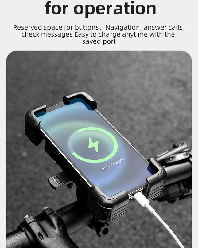 ROCKBROS Bike Phone Holder 360° View Universal Bicycle Phone Holder 4.5-7.2inch Mobile Phone Stand Shockproof Motorcycle Bracket