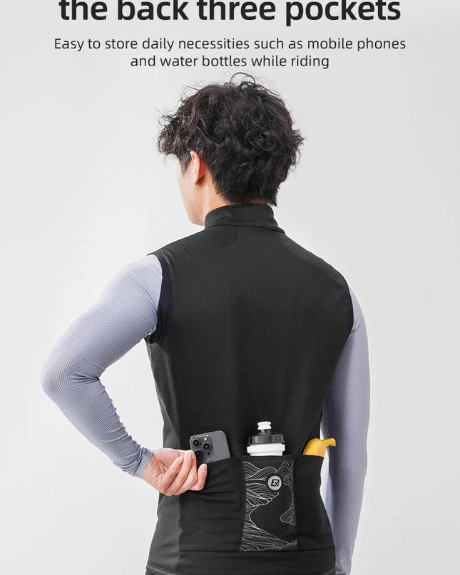 ROCKBROS Winter Cycling Vest Lightweight Windproof Fleece Warm Vest for Men Women Outdoor Sports Thermal Clothing Runring ﻿