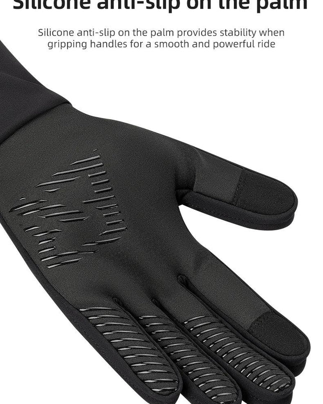 ROCKBROS Heated Gloves USB Rechargeable Touch screen Fingertips Large Heating Area Skiing Gloves Winter Warm Windproof Gloves