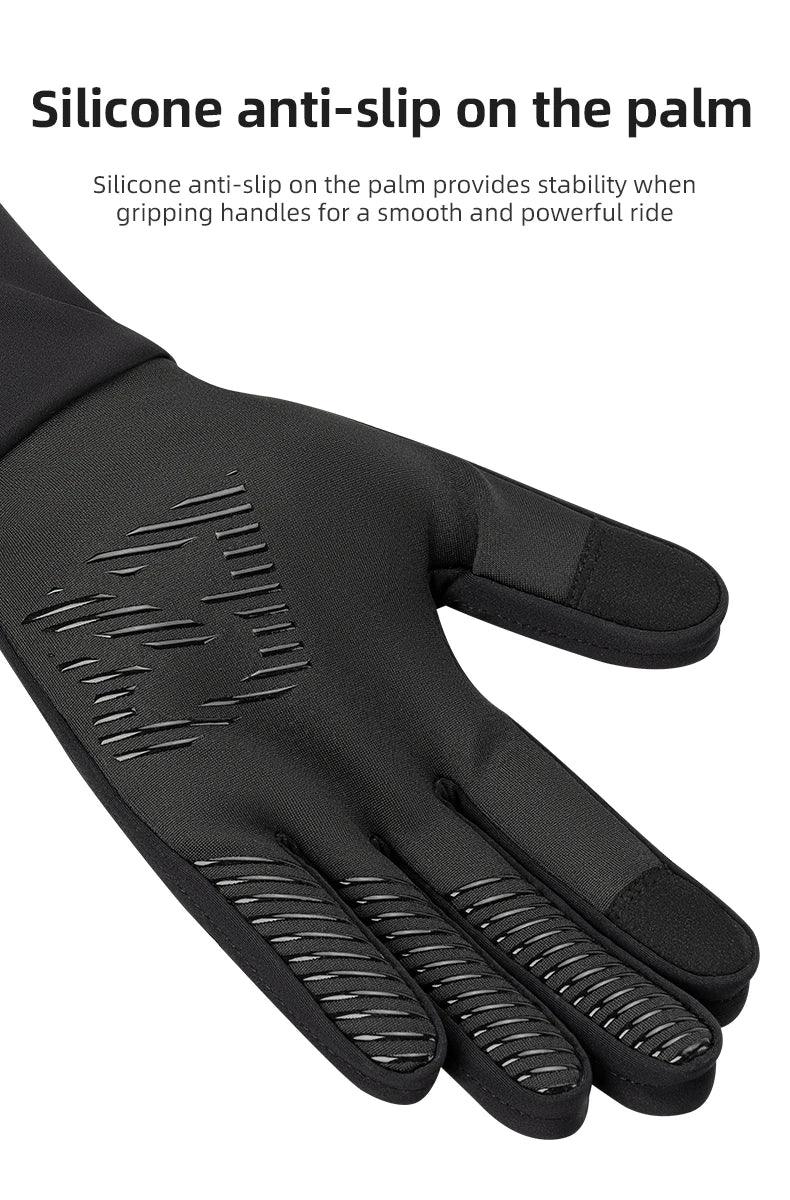 ROCKBROS Heated Gloves USB Rechargeable Touch screen Fingertips Large Heating Area Skiing Gloves Winter Warm Windproof Gloves