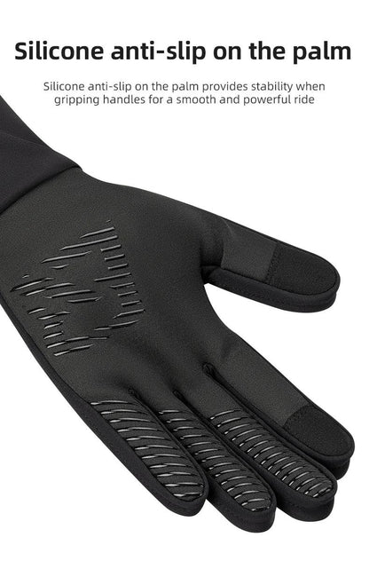 ROCKBROS Heated Gloves USB Rechargeable Touch screen Fingertips Large Heating Area Skiing Gloves Winter Warm Windproof Gloves