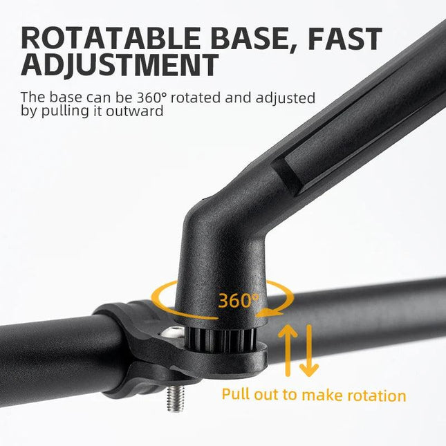 ROCKBROS Bicycle Rearview Mirror Universal Wide-Range 360° Adjustable Mirror For Mountain Road Bike Motorcycle Scooter Safety